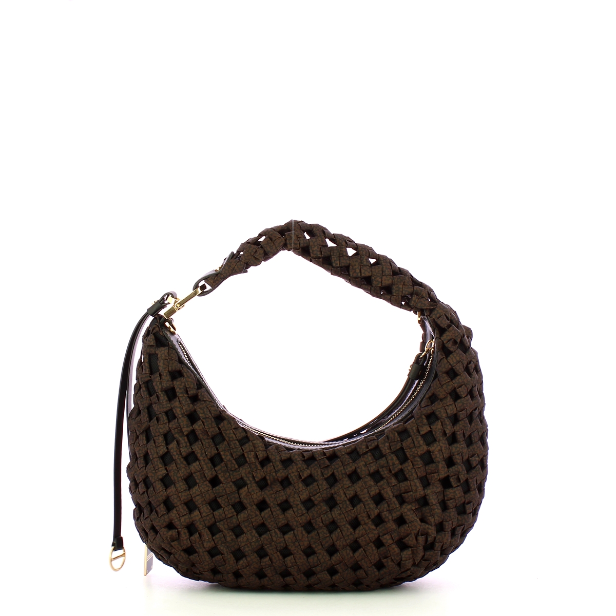 Borbonese Mini Hobo Bag La Nido Testa Moro Nero - 3