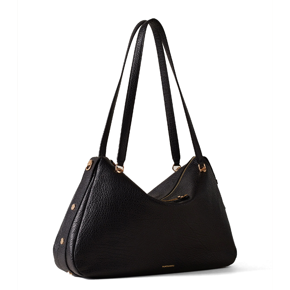 Borbonese Borsa a spalla Oyster Large in pelle Nero - 2 Borbonese Borsa a spalla Oyster Large in pelle Nero - 2