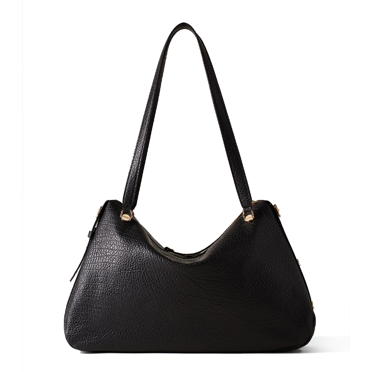 Borbonese Borsa a spalla Oyster Large in pelle Nero - 3 Borbonese Borsa a spalla Oyster Large in pelle Nero - 3