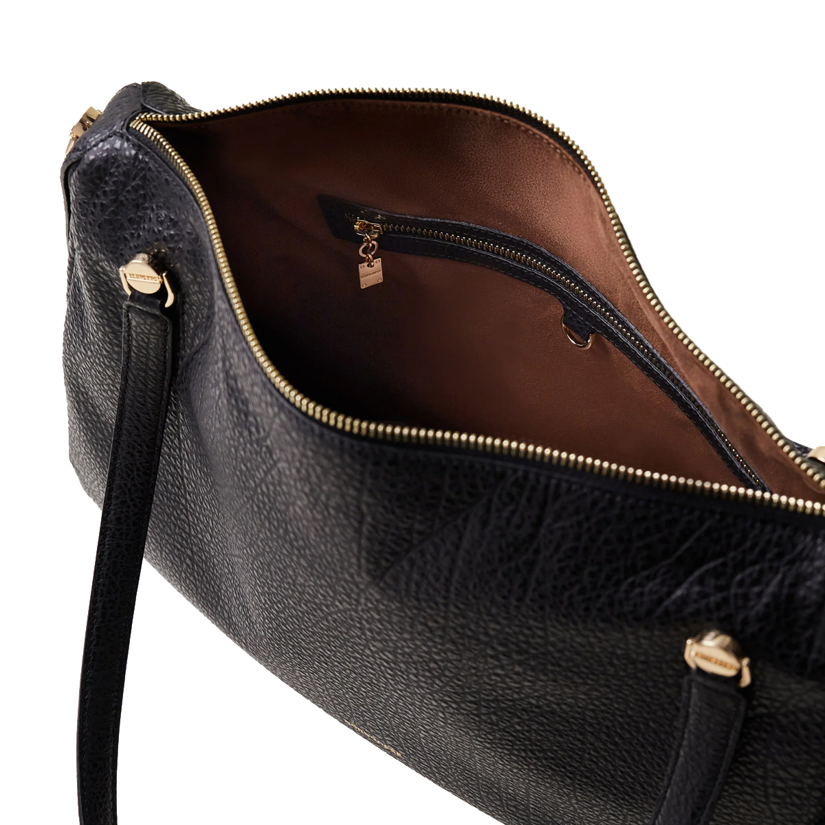Borbonese Borsa a spalla Oyster Large in pelle Nero - 4 Borbonese Borsa a spalla Oyster Large in pelle Nero - 4