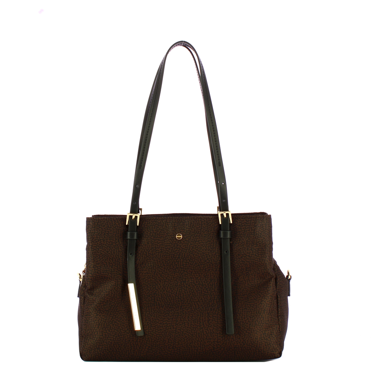 Borbonese Borsa a spalla Medium Testa Moro Nero - 1 Borbonese Borsa a spalla Medium Testa Moro Nero - 1
