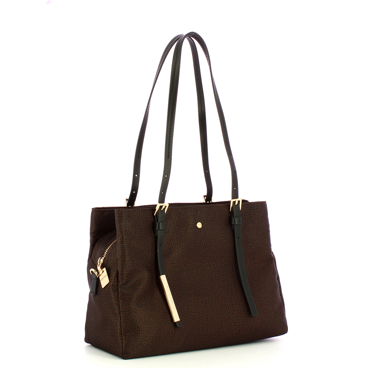 Borbonese Borsa a spalla Medium Testa Moro Nero - 2 Borbonese Borsa a spalla Medium Testa Moro Nero - 2