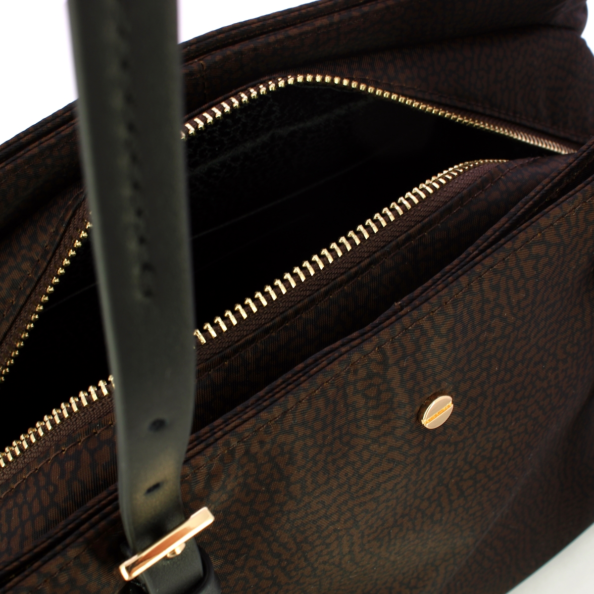 Borbonese Borsa a spalla Medium Testa Moro Nero - 5 Borbonese Borsa a spalla Medium Testa Moro Nero - 5