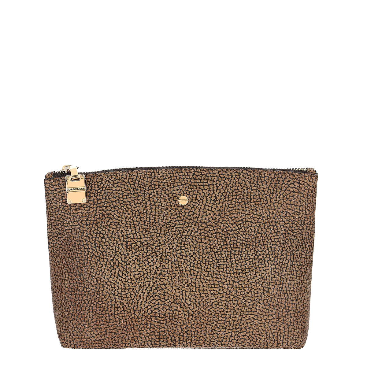 Borbonese Beauty Case Large in tela rivestita OP Naturale - 1 Borbonese Beauty Case Large in tela rivestita OP Naturale - 1