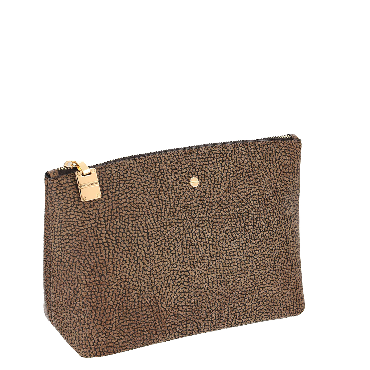 Borbonese Beauty Case Large in tela rivestita OP Naturale - 2 Borbonese Beauty Case Large in tela rivestita OP Naturale - 2