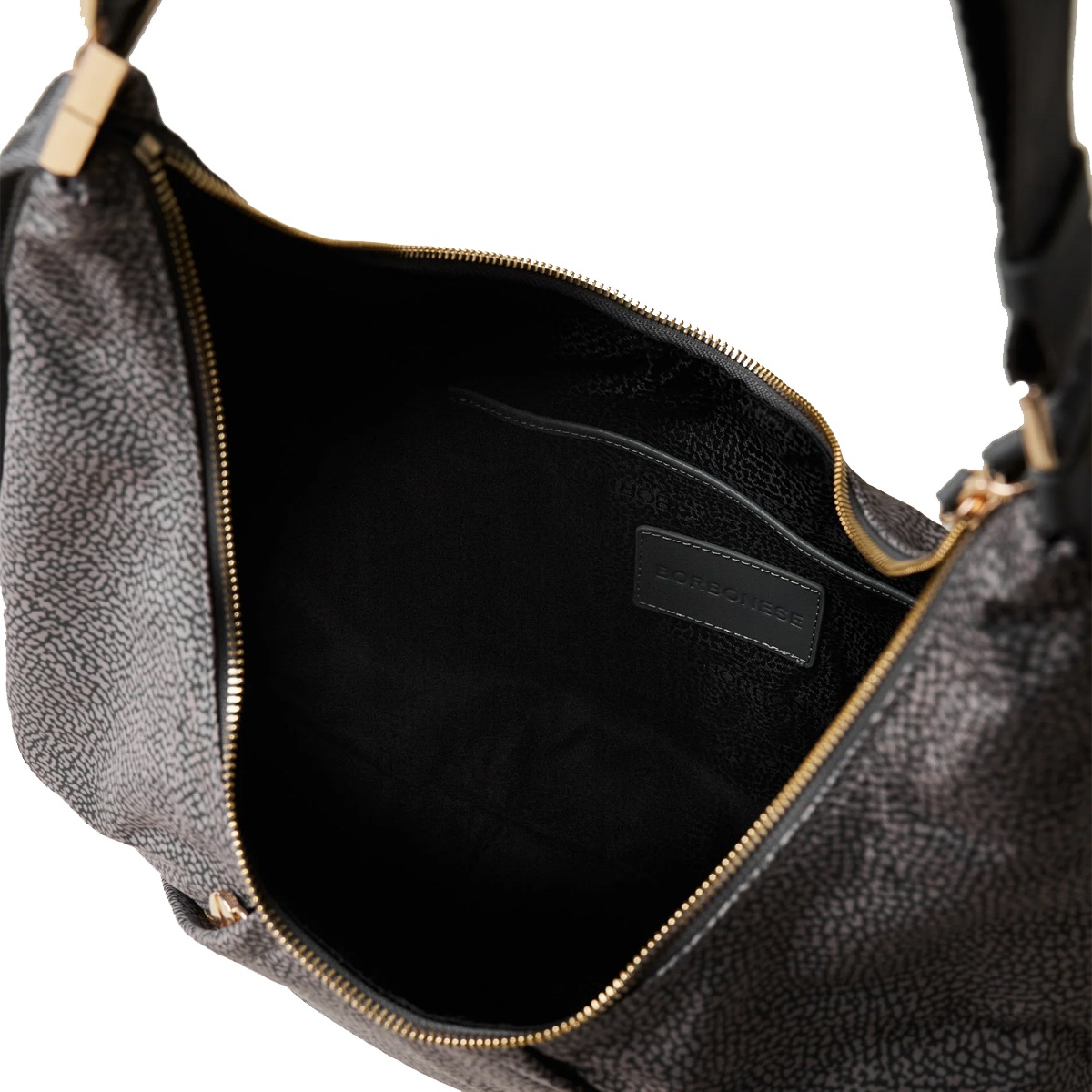 Borbonese Hobo Bag Fold Medium Clay Grey - 4