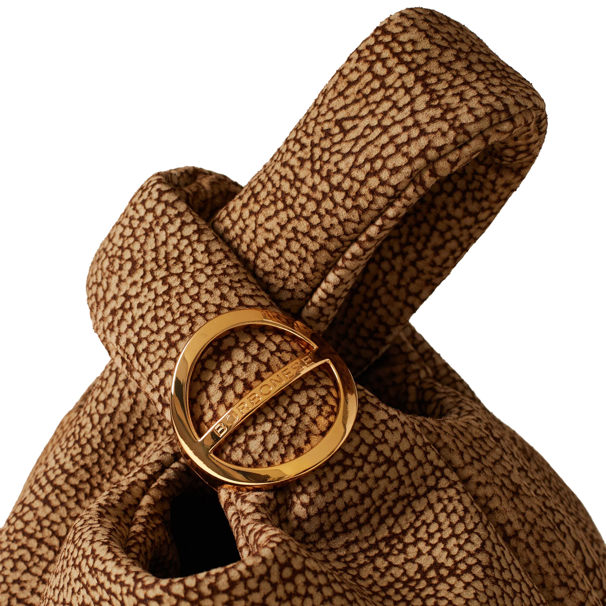 Borbonese Borsa a mano Twinnie Small in camoscio OP Naturale - 4