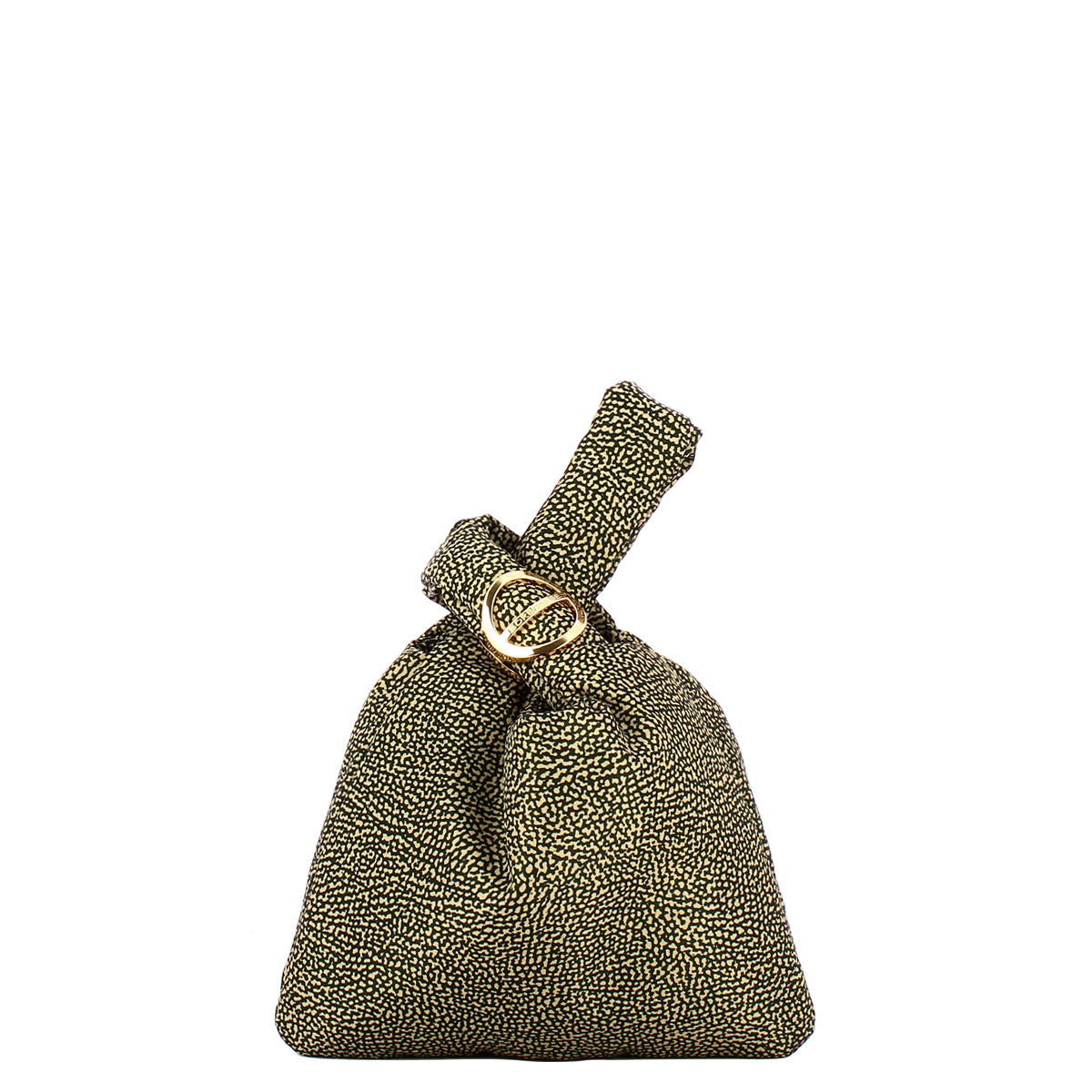 Borbonese Borsa a mano Twinnie Small OP Naturale Nero - 1