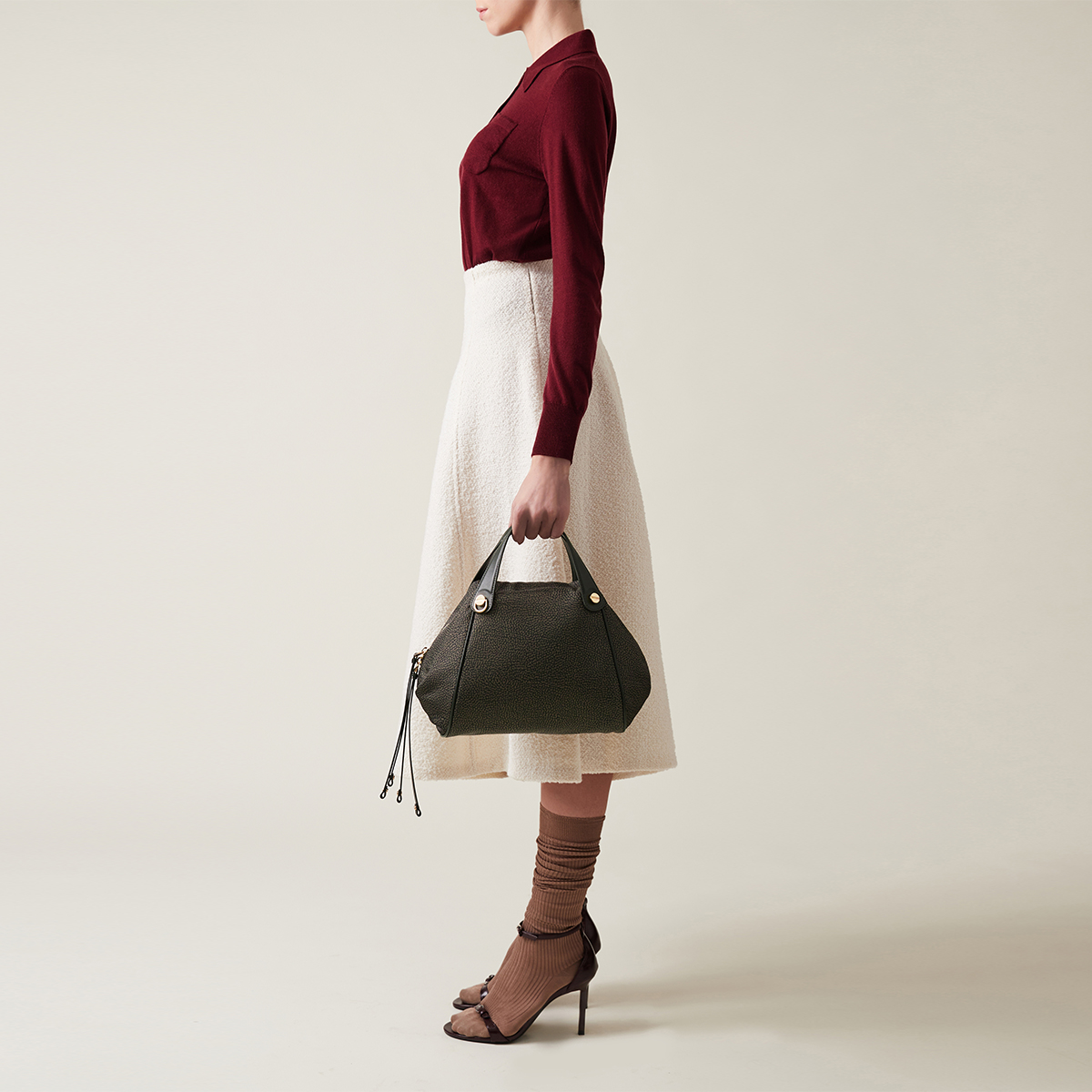Borbonese Borsa a mano Marie Medium Alloro - 5