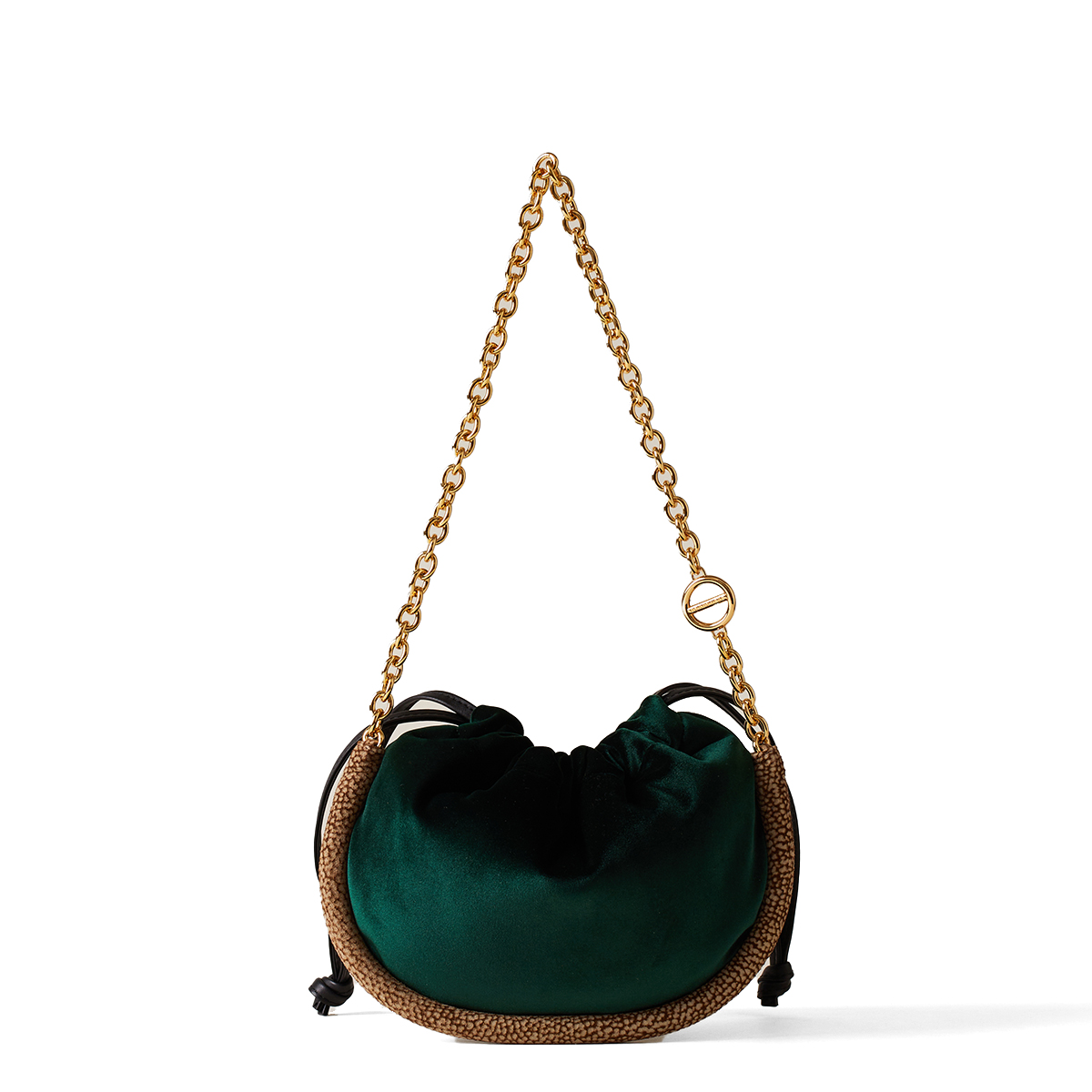 Borbonese Mini Borsa Coquille Alloro OP Naturale - 3