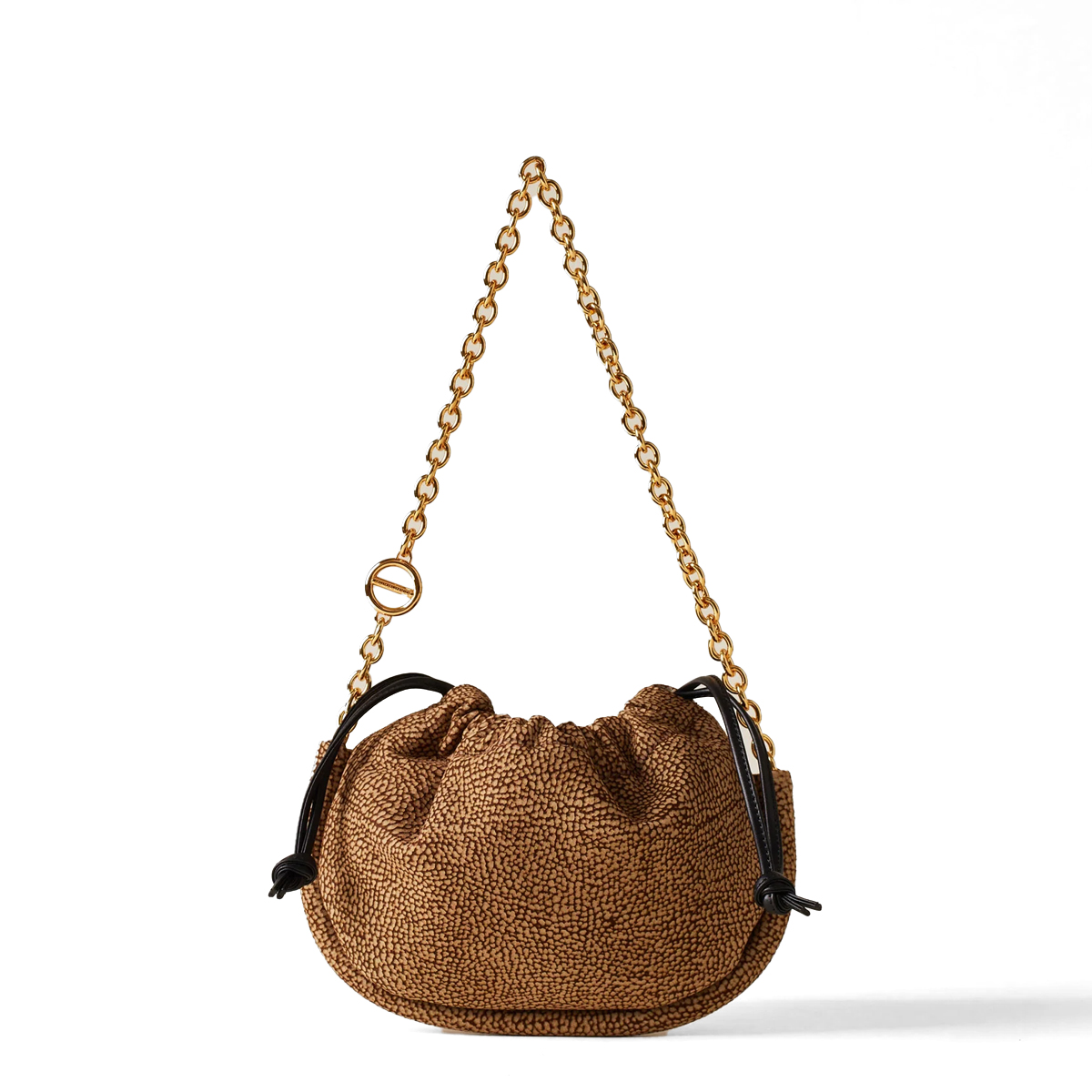 Borbonese Mini Borsa Coquille in camoscio OP Naturale - 1