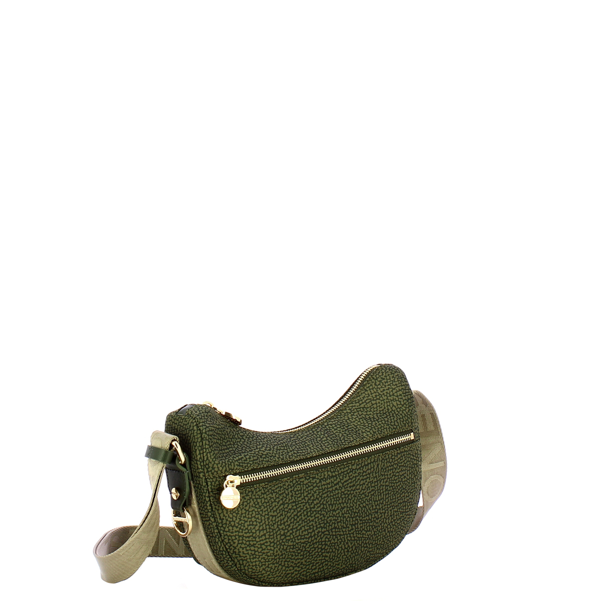 Borbonese Mini Borsa Luna Bag con taschino in Nylon Riciclato Alloro - 2