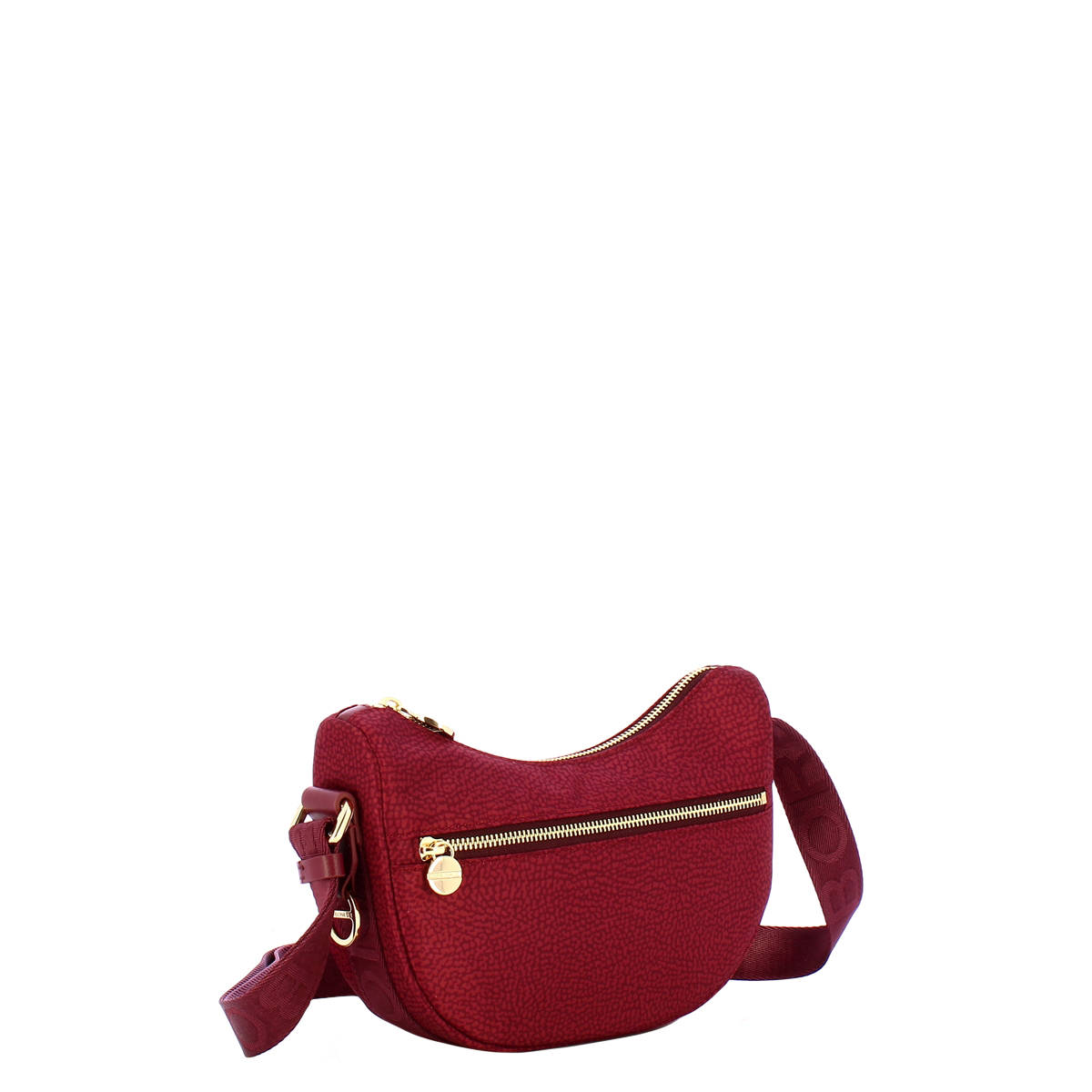 Borbonese Mini Borsa Luna Bag con taschino in Nylon Riciclato Merlot - 2 Borbonese Mini Borsa Luna Bag con taschino in Nylon Riciclato Merlot - 2