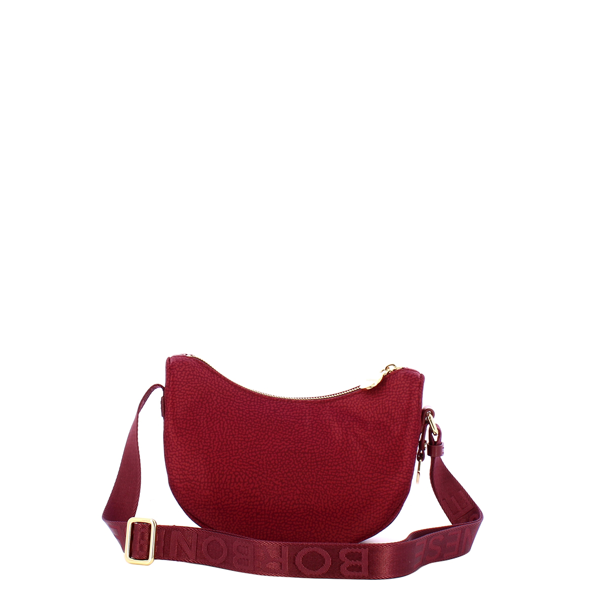 Borbonese Mini Borsa Luna Bag con taschino in Nylon Riciclato Merlot - 3 Borbonese Mini Borsa Luna Bag con taschino in Nylon Riciclato Merlot - 3