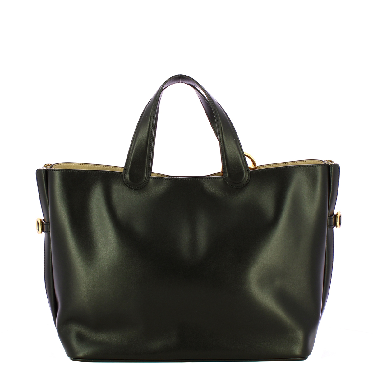 Borbonese Borsa a mano Bridle Medium Nero OP Naturale - 3 Borbonese Borsa a mano Bridle Medium Nero OP Naturale - 3
