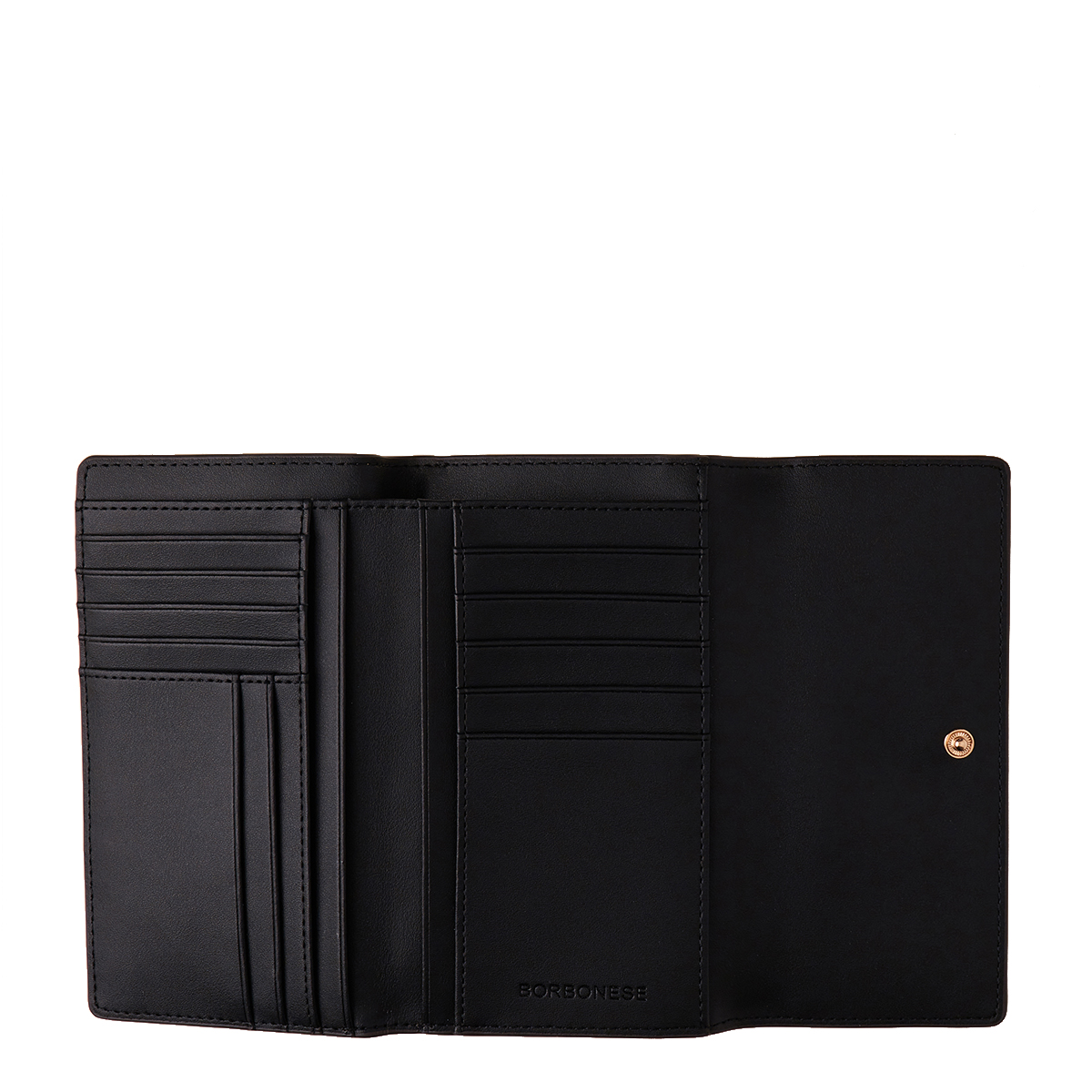 Borbonese Portafoglio Medium RFID in tela rivestita OP Naturale Nero - 3