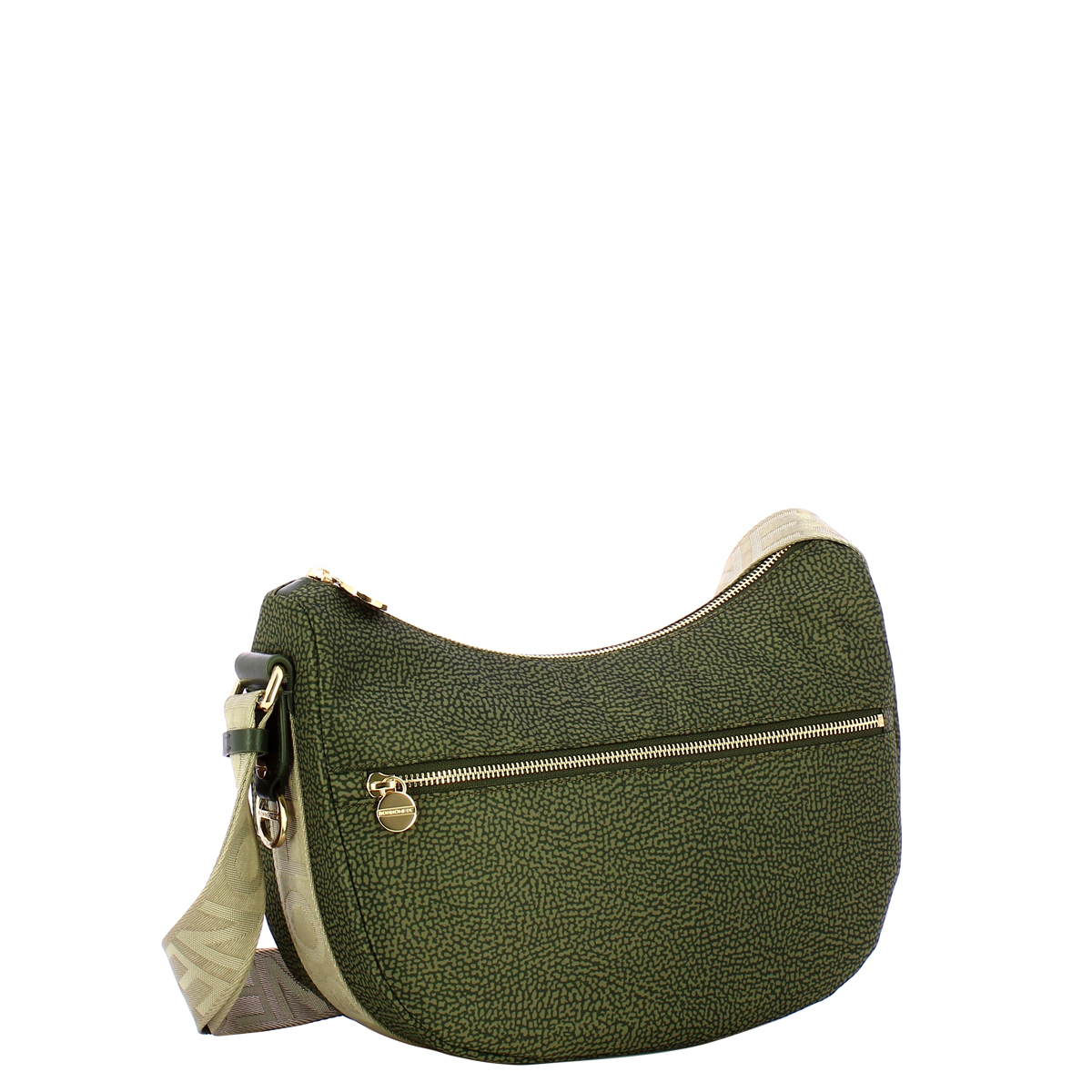 Borbonese Borsa Luna Bag Small con taschino in Nylon Riciclato Alloro - 2 Borbonese Borsa Luna Bag Small con taschino in Nylon Riciclato Alloro - 2