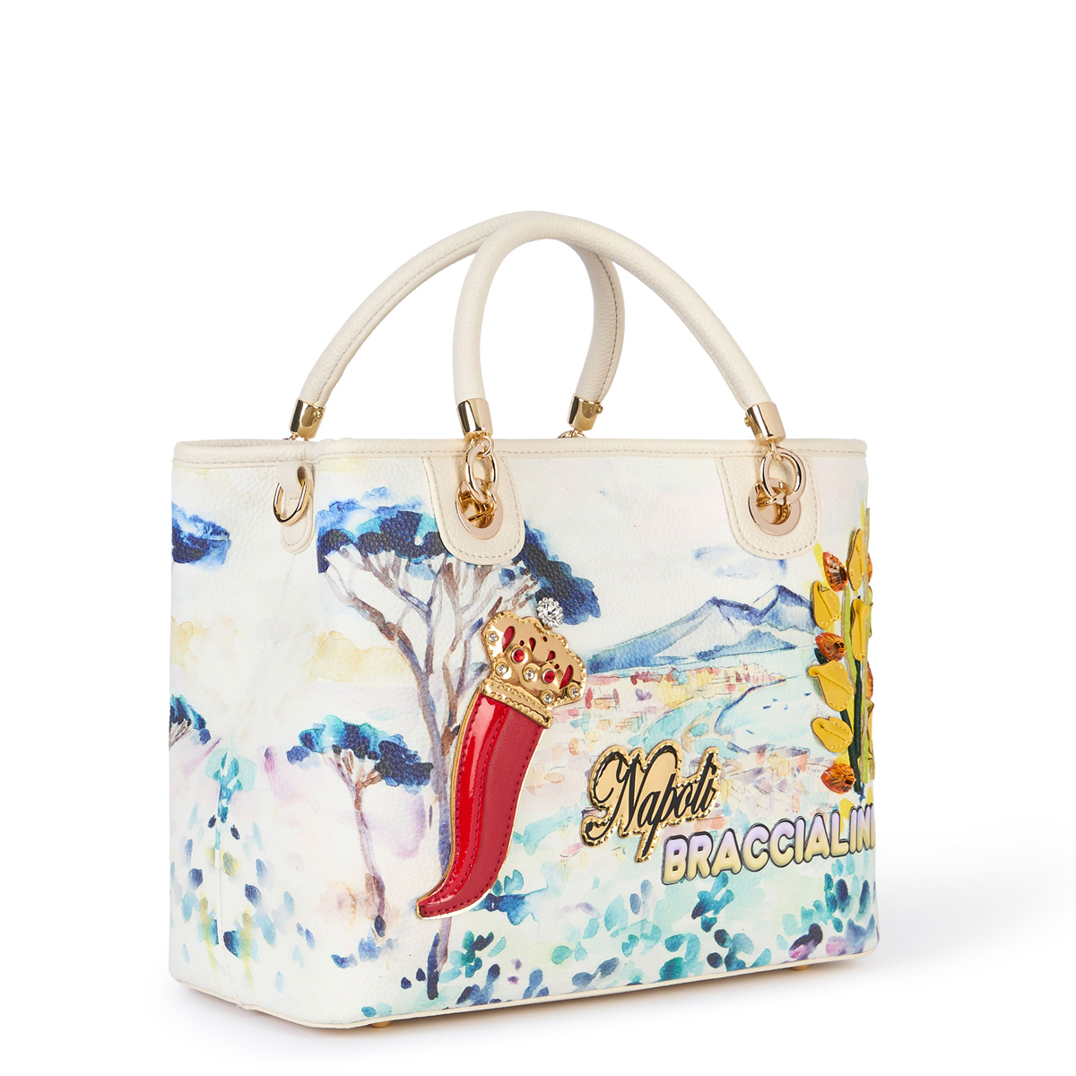 Braccialini Borsa a mano Cartoline Napoli Unico - 2 Braccialini Borsa a mano Cartoline Napoli Unico - 2