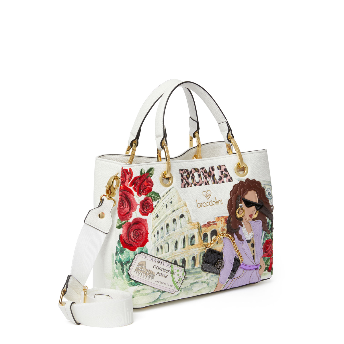 Braccialini Borsa a mano Cartoline Roma - 2 Braccialini Borsa a mano Cartoline Roma - 2