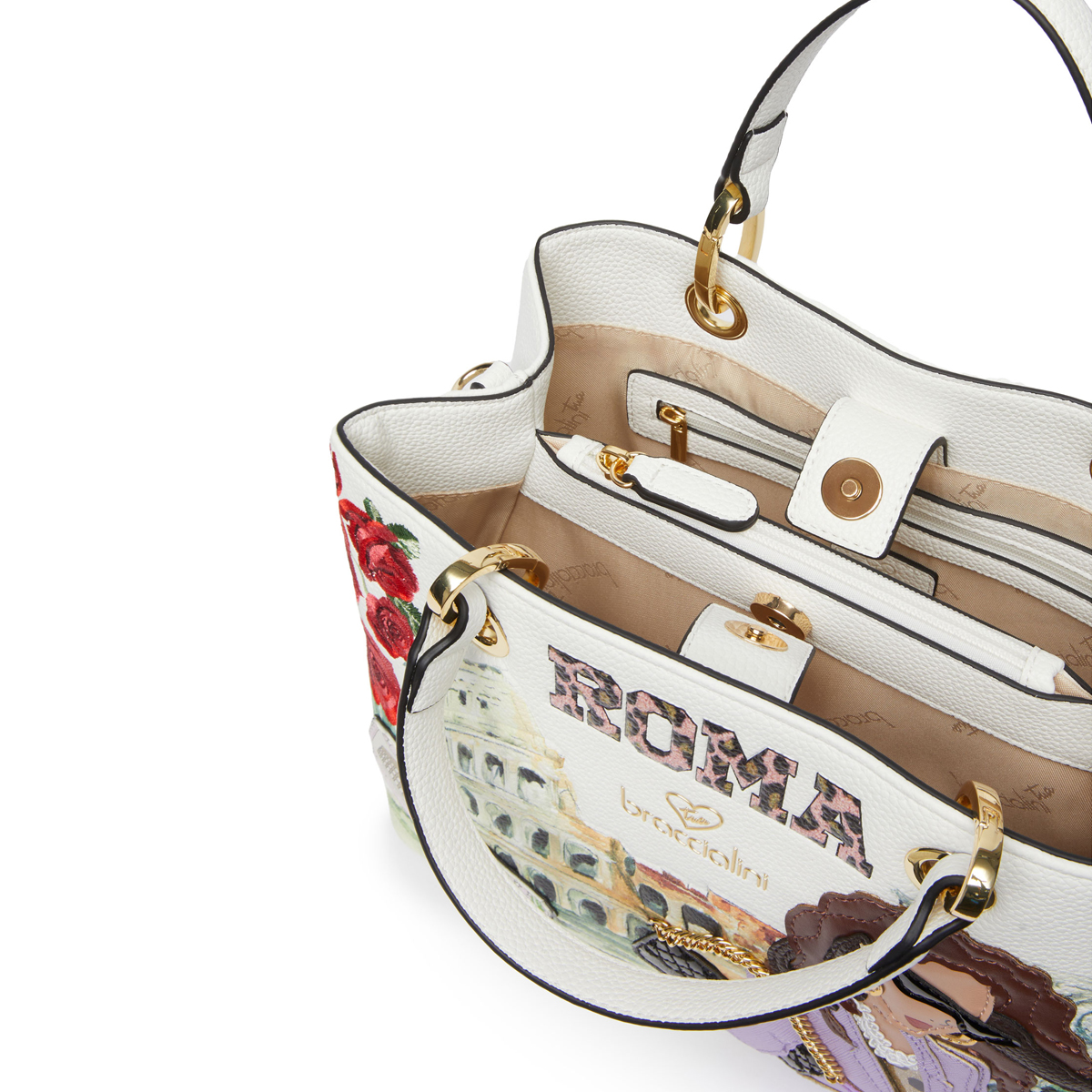 Braccialini Borsa a mano Cartoline Roma - 4 Braccialini Borsa a mano Cartoline Roma - 4