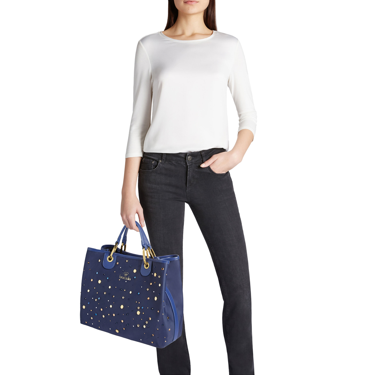 Braccialini Beth Strass Blu Handbag - 5 Braccialini Beth Strass Blu Handbag - 5