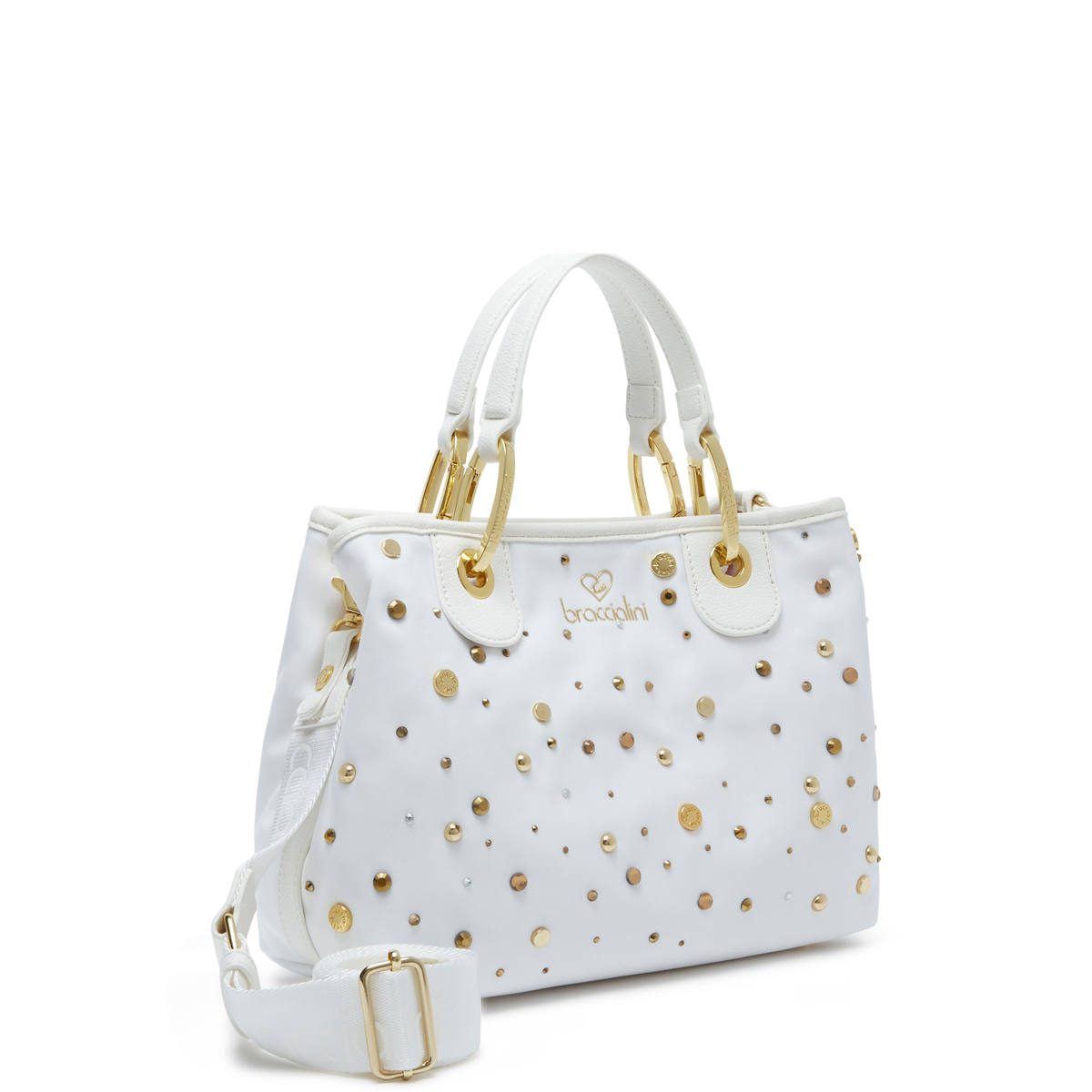 Braccialini Borsa a mano Beth Strass piccola Bianco - 5