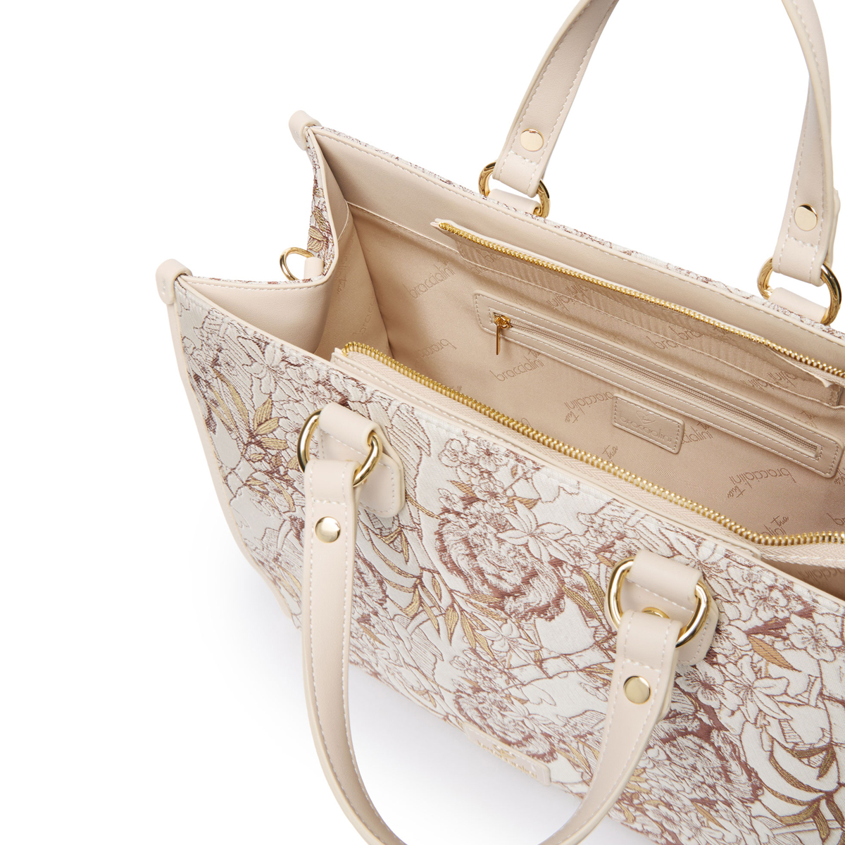 Braccialini Borsa a mano Jacquard Beige - 3 Braccialini Borsa a mano Jacquard Beige - 3