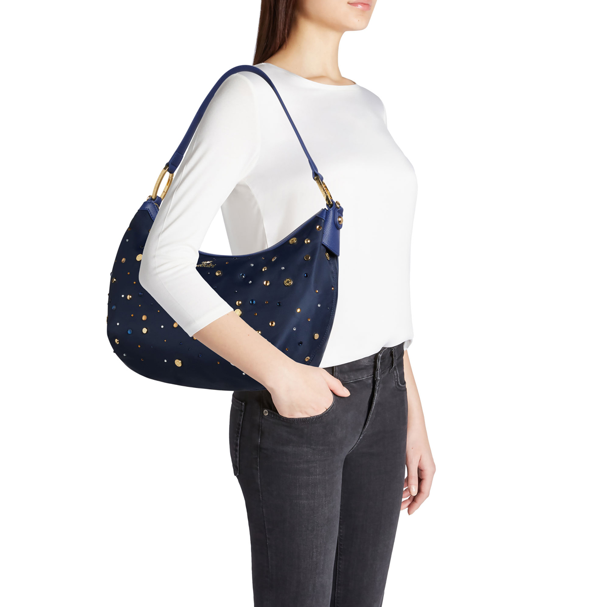 Braccialini Sottospalla Beth Strass Blu - 5 Braccialini Sottospalla Beth Strass Blu - 5