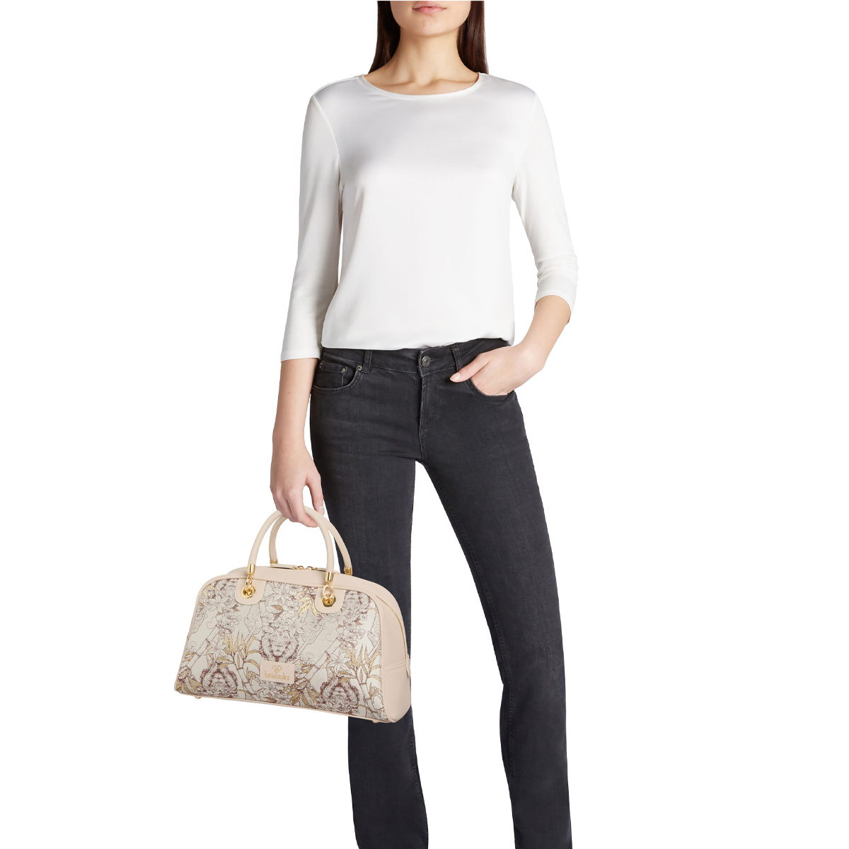 Braccialini Bauletto Jacquard Beige - 4 Braccialini Bauletto Jacquard Beige - 4