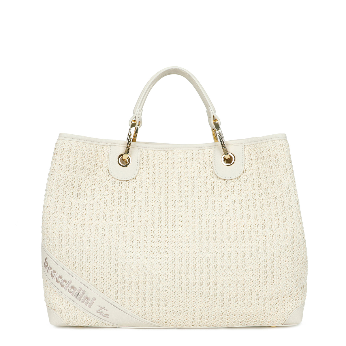 Braccialini Borsa a mano Beth Tricot grande Bianco - 1 Braccialini Borsa a mano Beth Tricot grande Bianco - 1