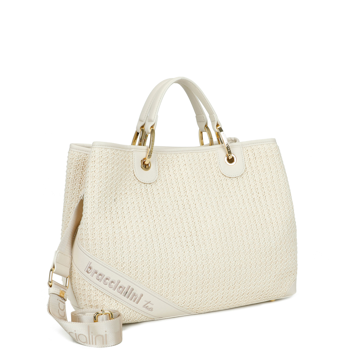 Braccialini Borsa a mano Beth Tricot grande Bianco - 2 Braccialini Borsa a mano Beth Tricot grande Bianco - 2