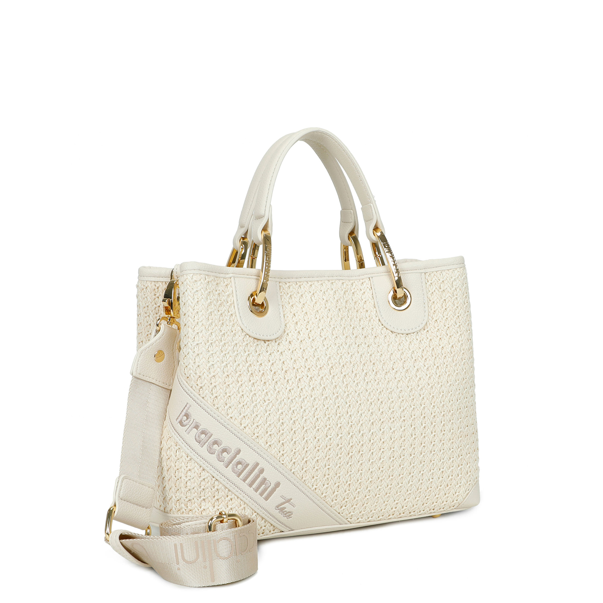 Braccialini Borsa a mano Beth Tricot Bianco - 2 Braccialini Borsa a mano Beth Tricot Bianco - 2