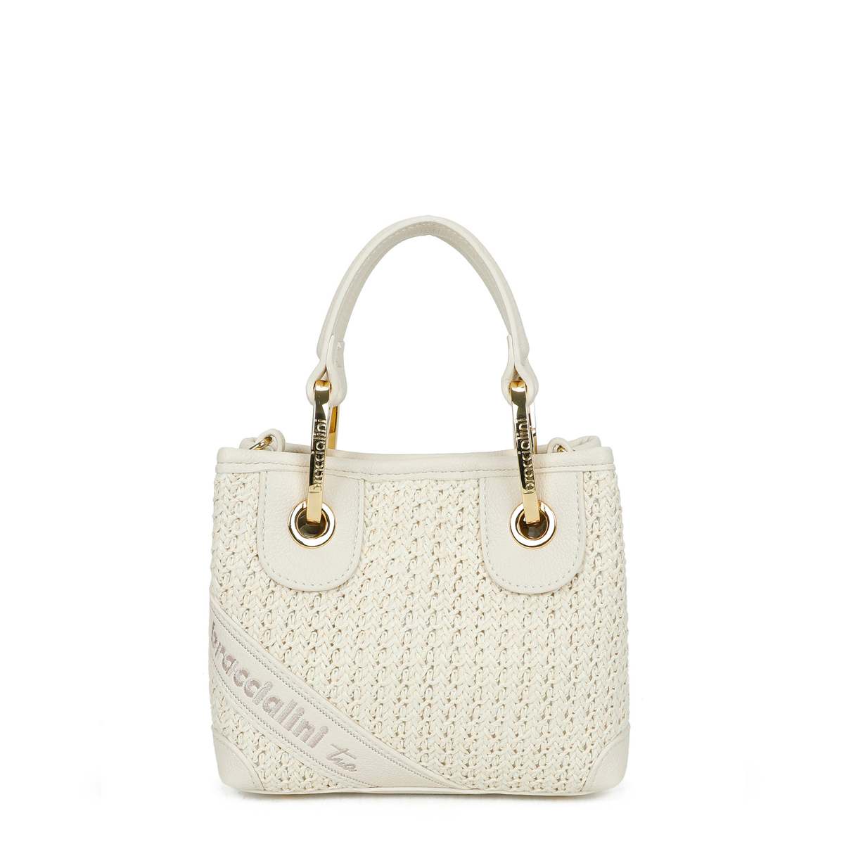 Braccialini Borsa a mano Beth Tricot piccola Bianco - 1 Braccialini Borsa a mano Beth Tricot piccola Bianco - 1