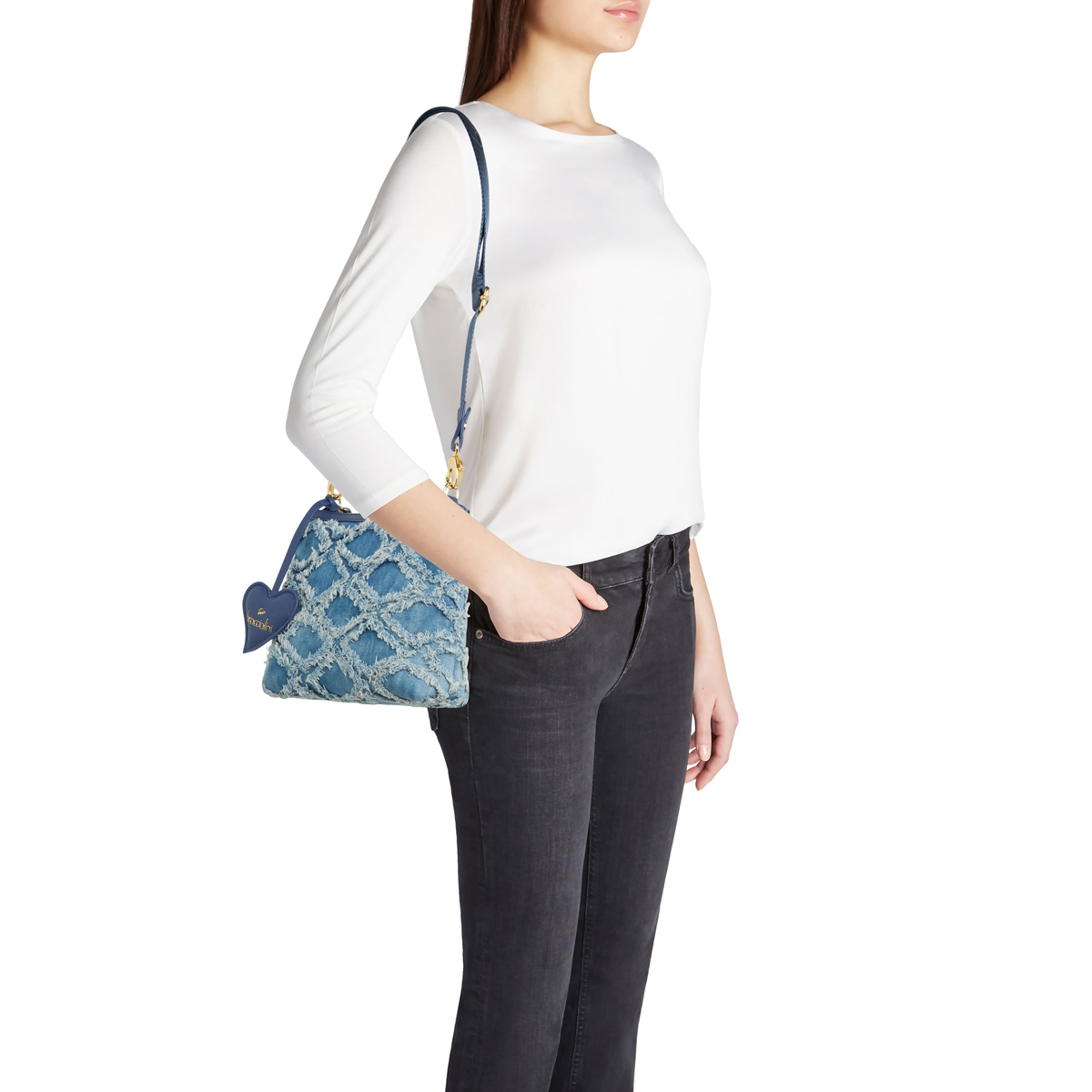Braccialini Pochette Jinny Jeans Blu - 2 Braccialini Pochette Jinny Jeans Blu - 2