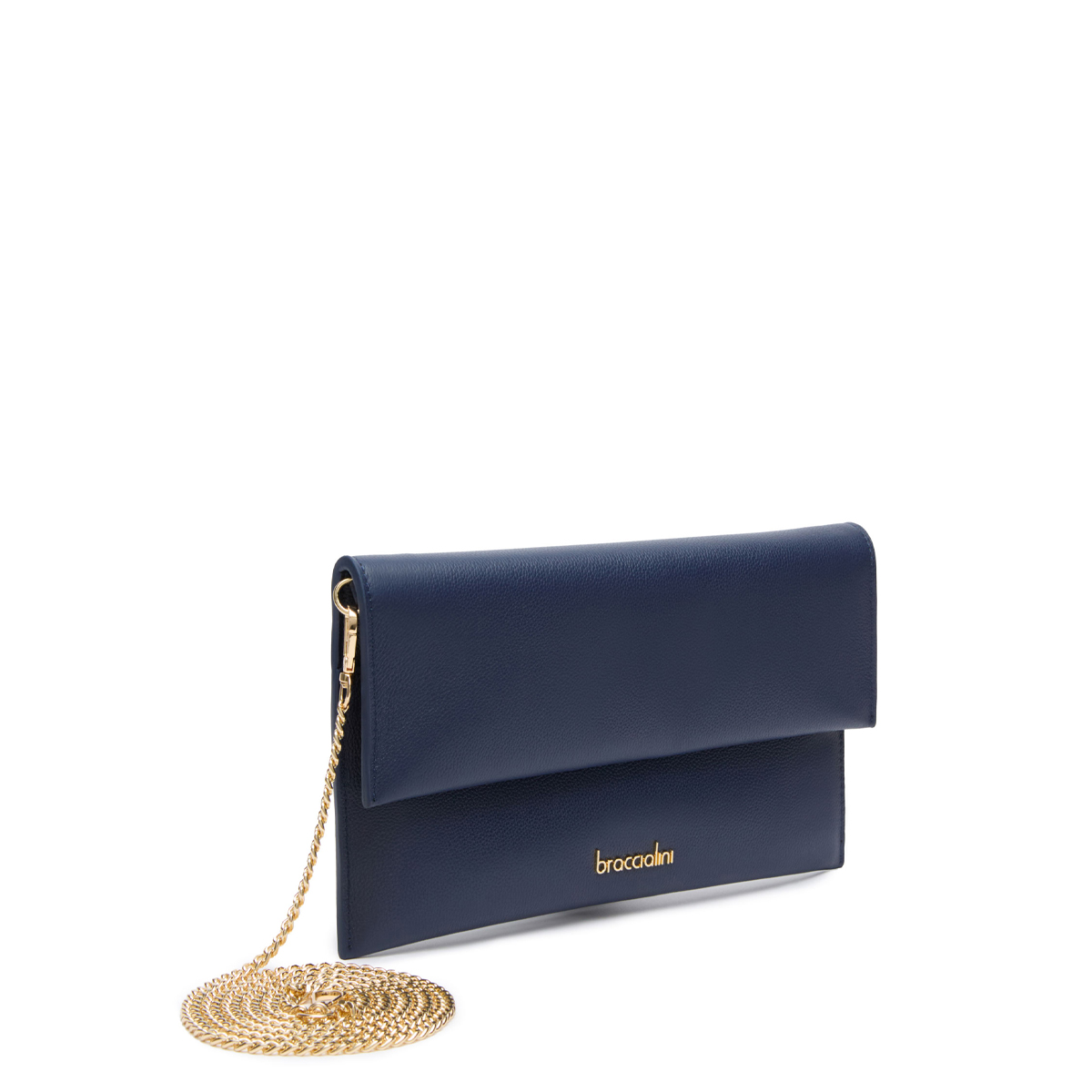Braccialini Pochette Jinny Leather Blu - 2 Braccialini Pochette Jinny Leather Blu - 2
