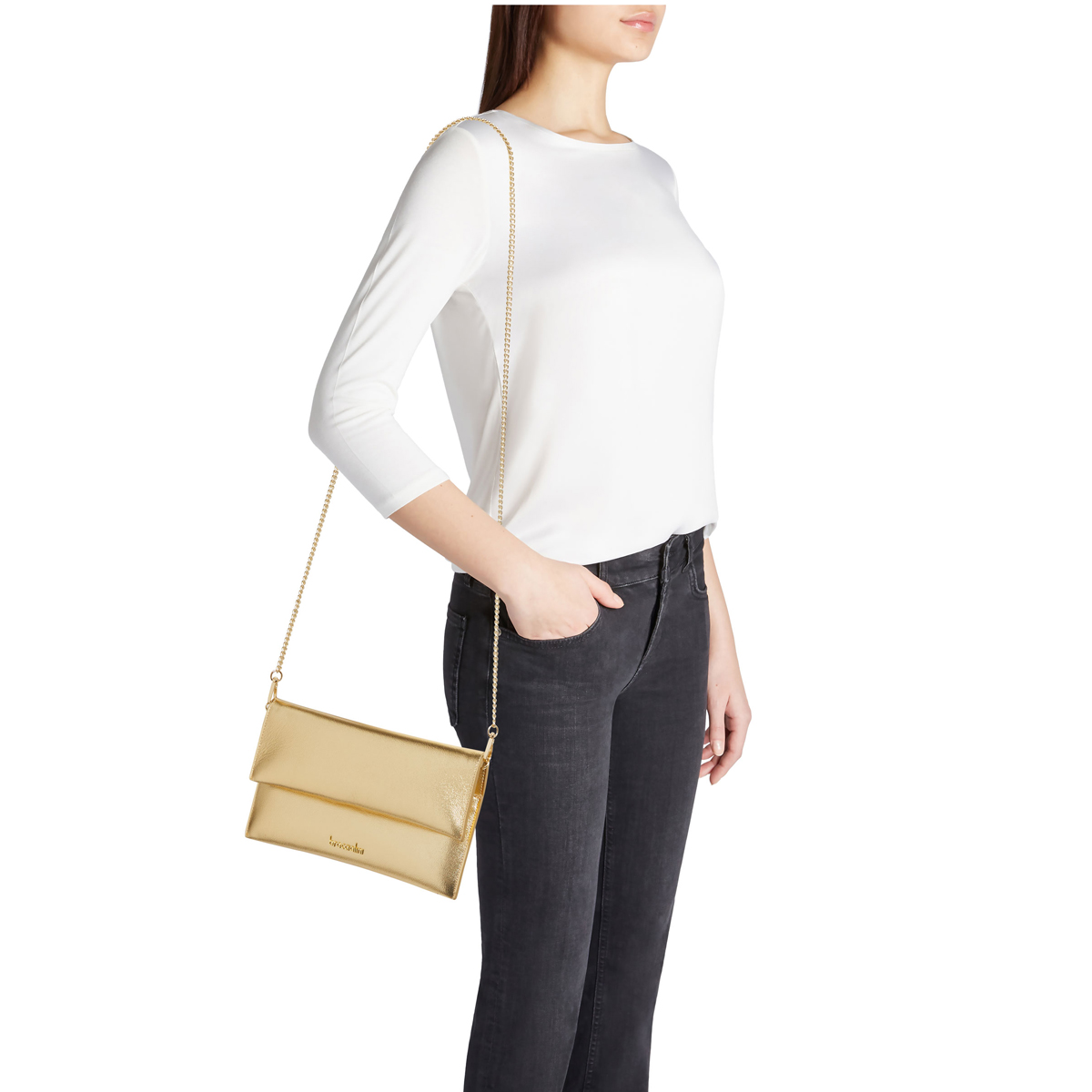 Braccialini Pochette Jinny Leather Oro - 2 Braccialini Pochette Jinny Leather Oro - 2