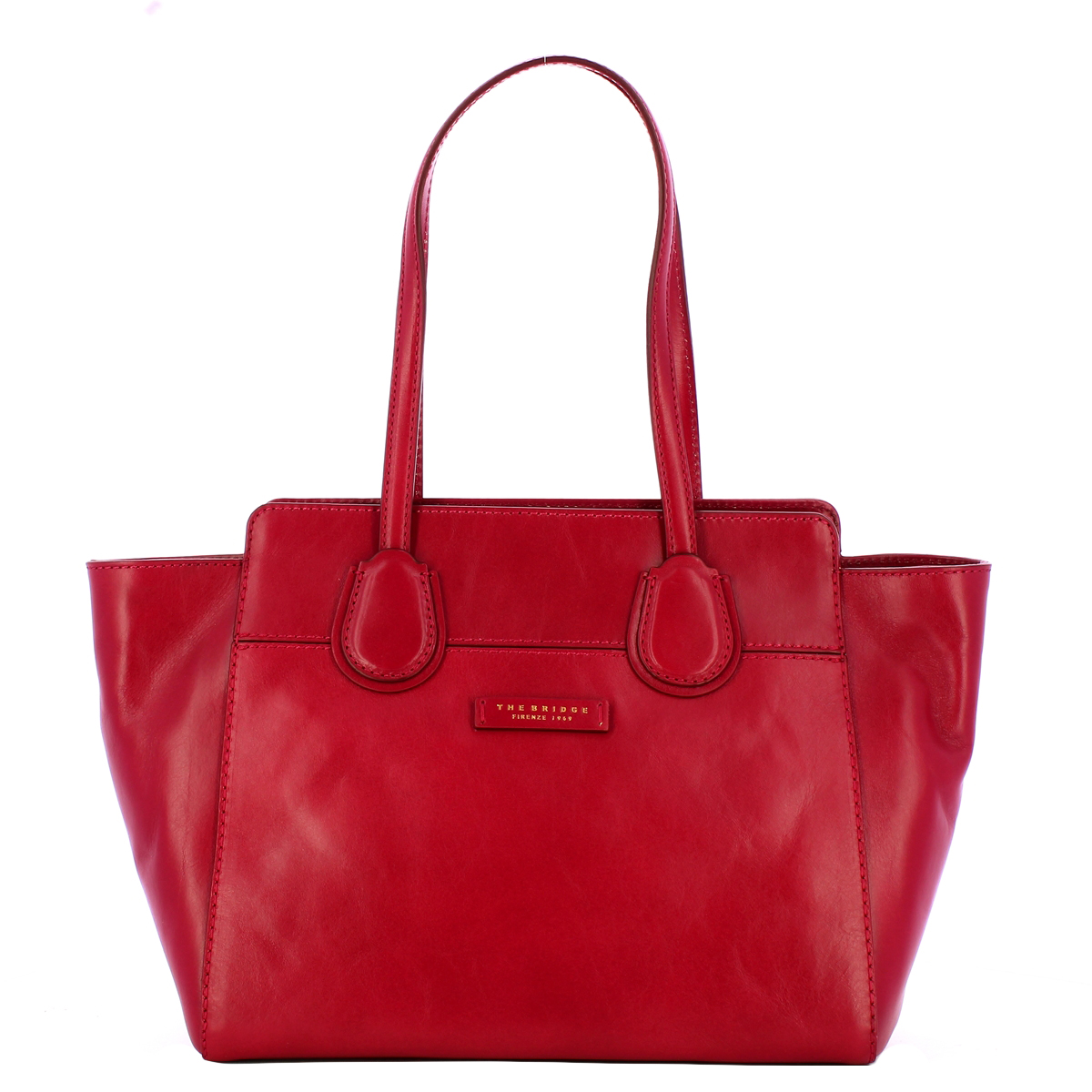 The Bridge Elettra Berry Oro Shopping Bag - 1 The Bridge Elettra Berry Oro Shopping Bag - 1
