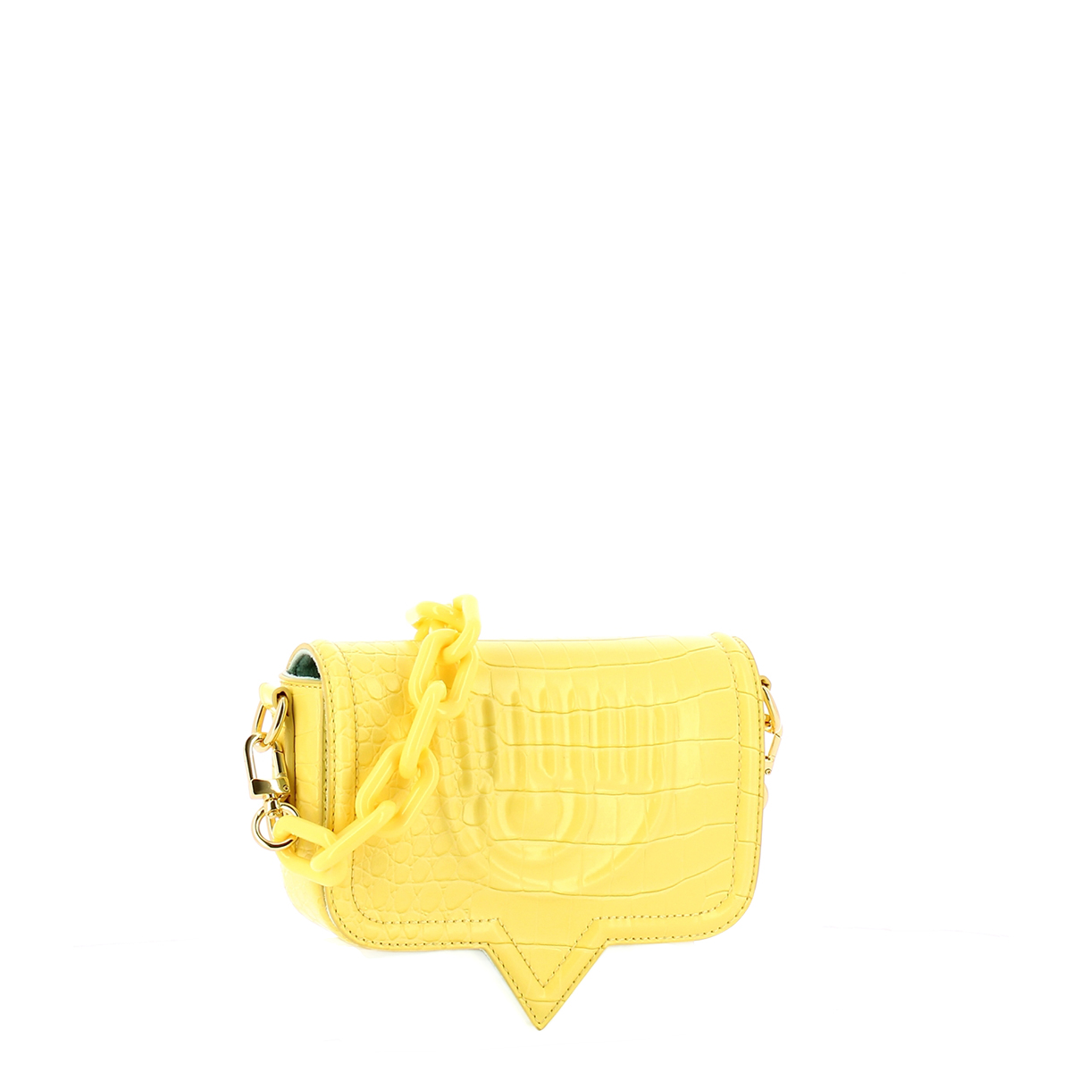 Chiara Ferragni Borsa Eyelike Small Croco Wax Yellow - 2 Chiara Ferragni Borsa Eyelike Small Croco Wax Yellow - 2