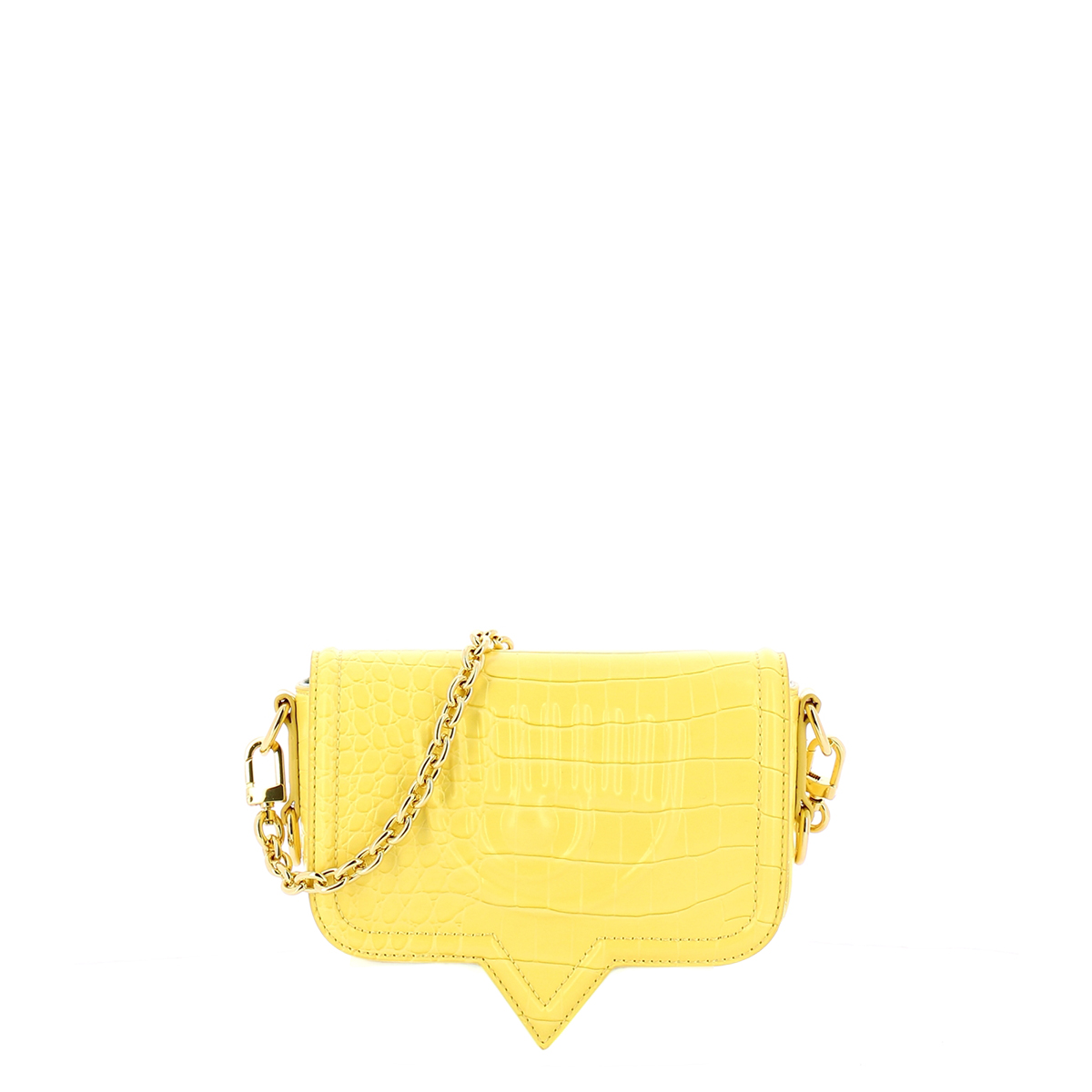 Chiara Ferragni Borsa Eyelike Small Croco Wax Yellow - 4 Chiara Ferragni Borsa Eyelike Small Croco Wax Yellow - 4