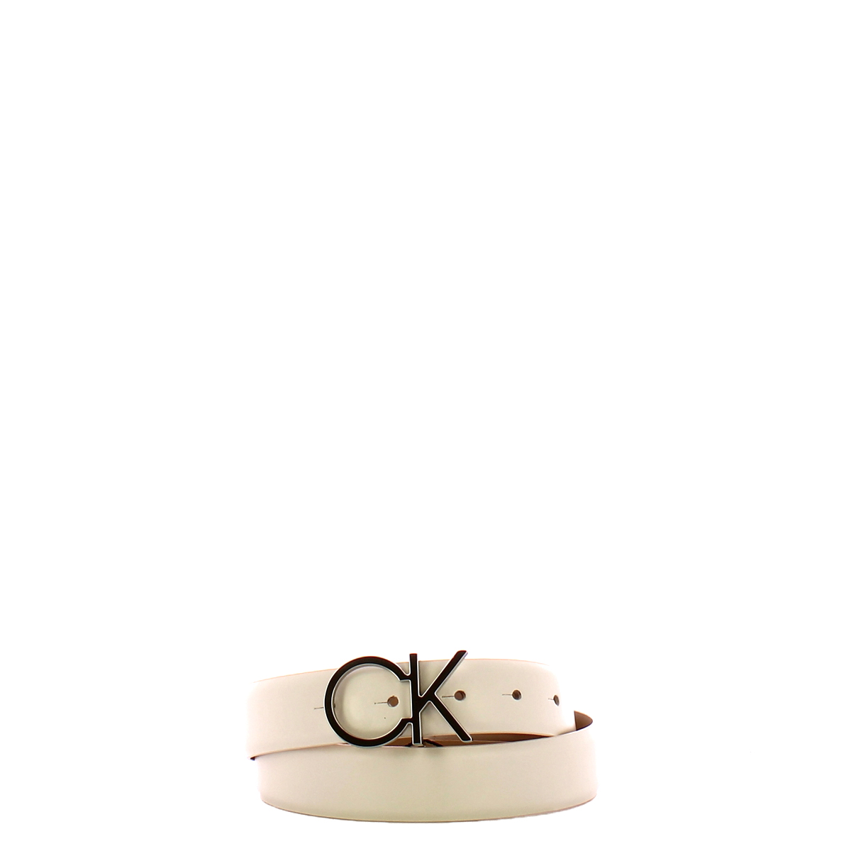 Calvin Klein Cintura CK Logo 30 mm Bright White - 1 Calvin Klein Cintura CK Logo 30 mm Bright White - 1