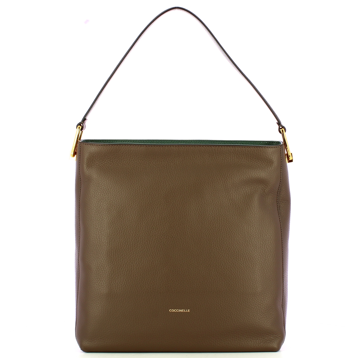 Coccinelle Hobo Bag Lea Coffee Kale Green - 1