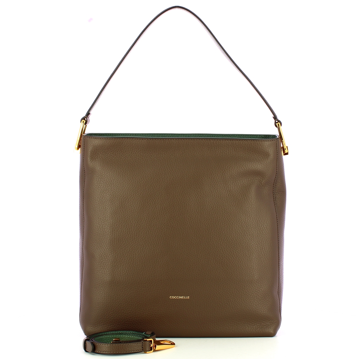 Coccinelle Hobo Bag Lea Coffee Kale Green - 4