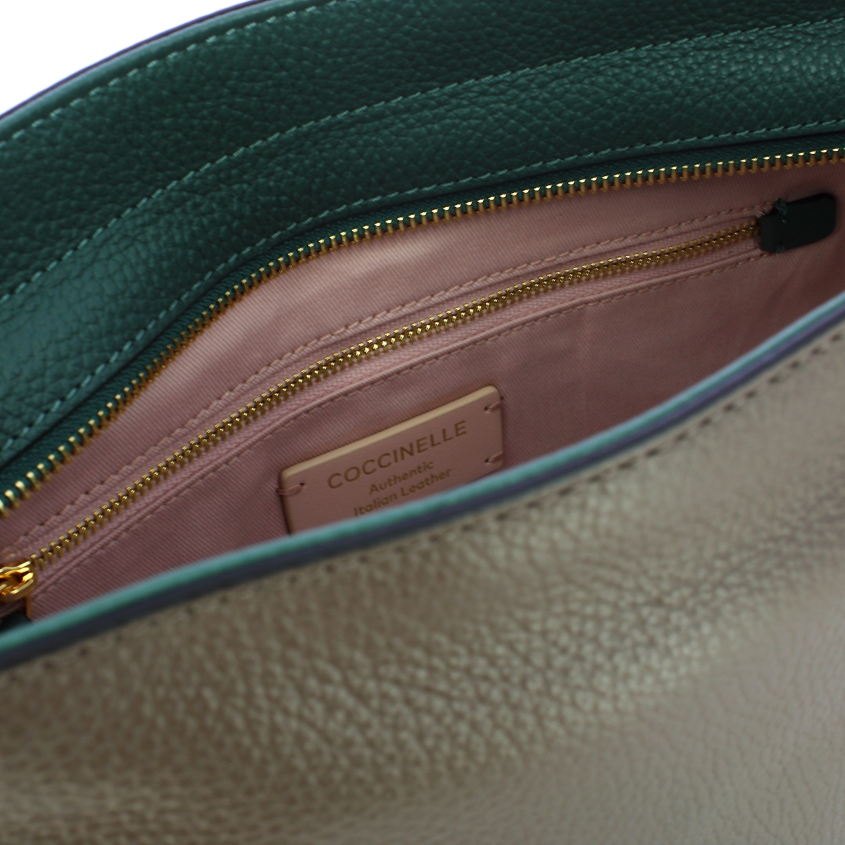 Coccinelle Hobo Bag Lea Coffee Kale Green - 5