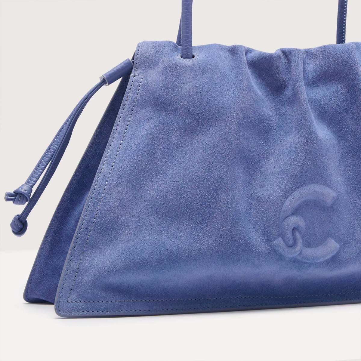 Coccinelle Dulse Suede Medium Azul Shoulder Bag - 4 Coccinelle Dulse Suede Medium Azul Shoulder Bag - 4