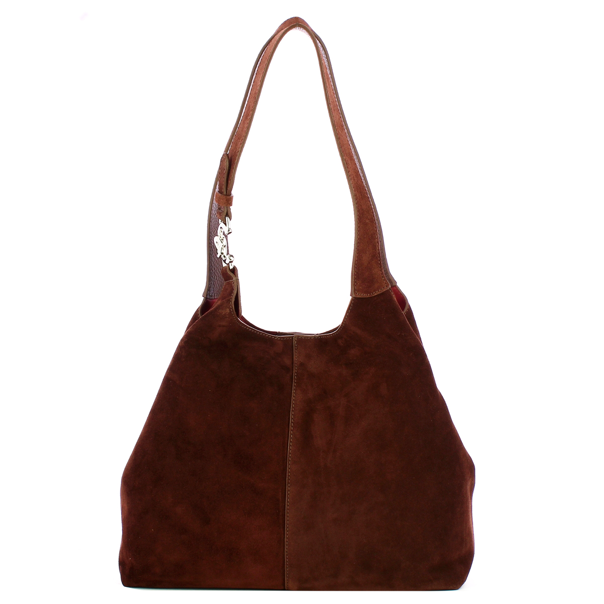 Coccinelle Borsa a spalla C-Easy Suede Brunette - 1
