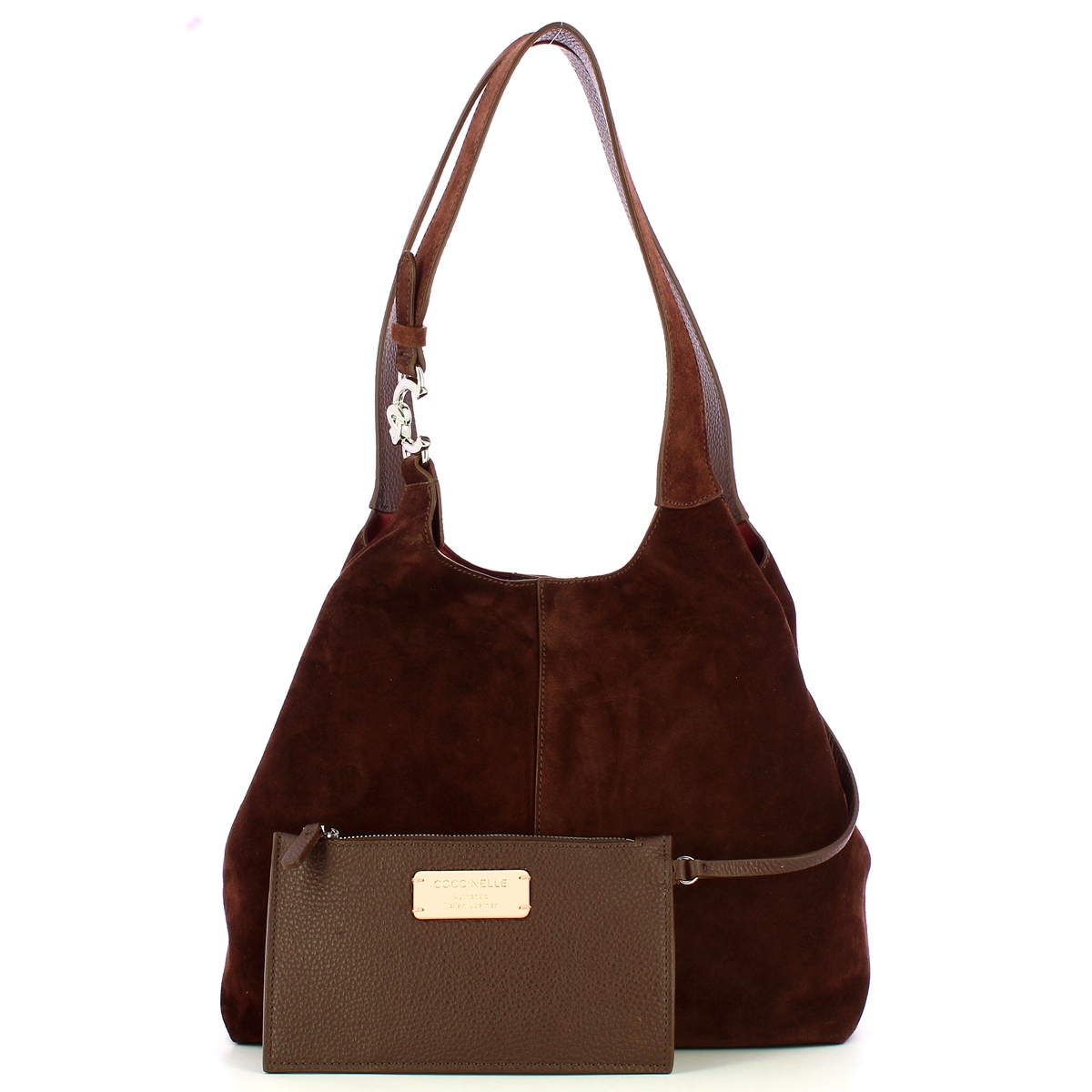 Coccinelle Borsa a spalla C-Easy Suede Brunette - 4