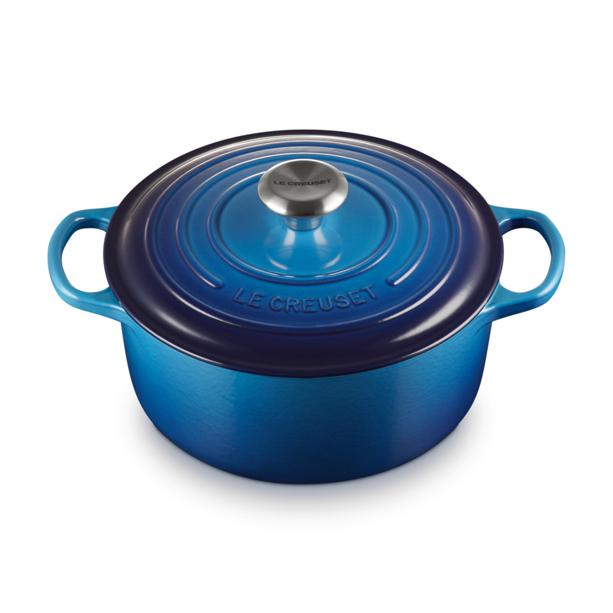 Le Creuset Cocotte Rotonda Evolution 24 cm Azure Blu - 2 Le Creuset Cocotte Rotonda Evolution 24 cm Azure Blu - 2