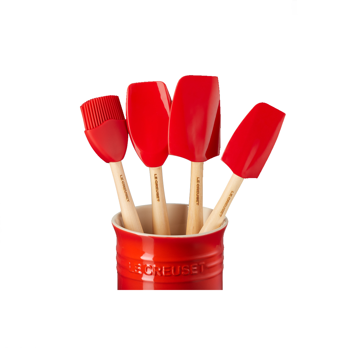 Le Creuset Set Contenitore + 4 Spatole Craft Ciliegia - 2 Le Creuset Set Contenitore + 4 Spatole Craft Ciliegia - 2
