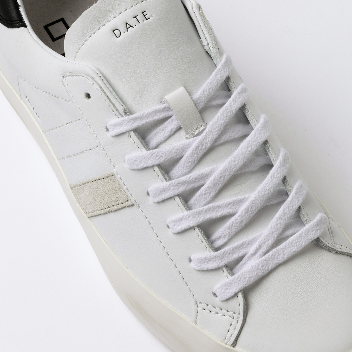 DATE Sneakers Hill Low Calf White Black - 4 DATE Sneakers Hill Low Calf White Black - 4