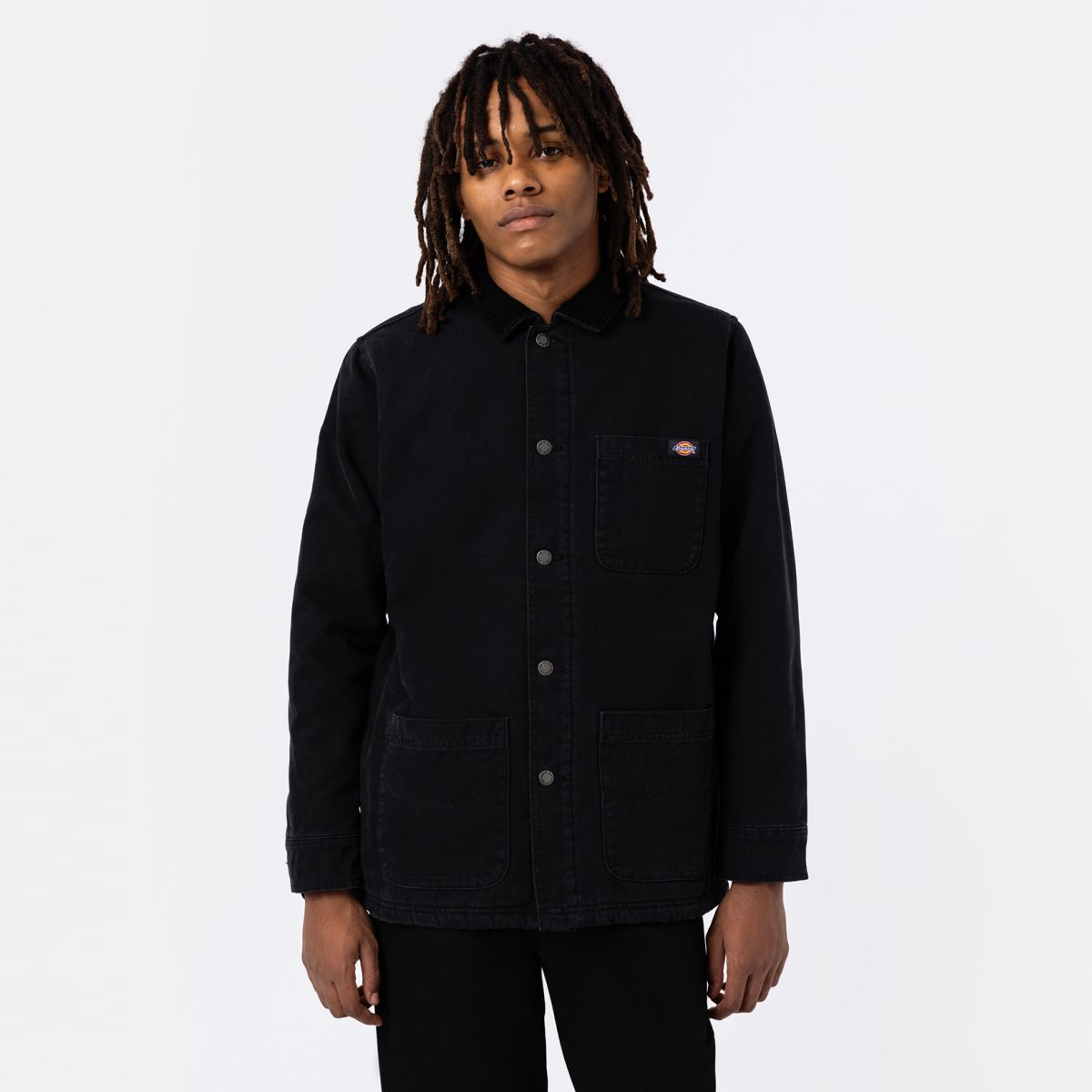 Dickies Giacca Duck Canvas Chore Washed Black - 1